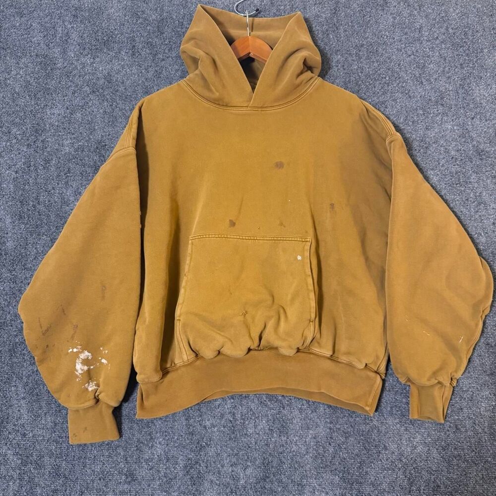 Yeezy Gap Hoodie Tan/Brown Distressed and Faded Baggy Size XL